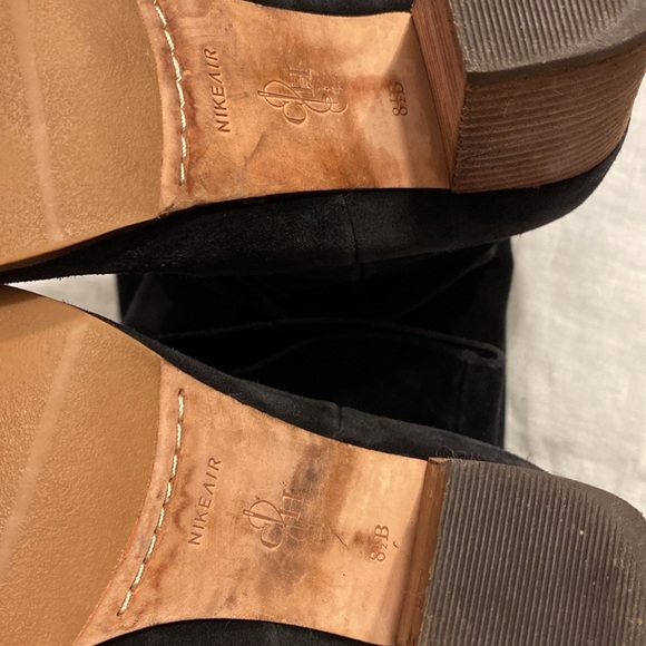 Cole Haan black suede knee high tall heeled pull on Cassidy boots - Picture 10 of 12